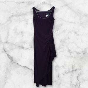 Women's Alex Evenings Purple Evening Cocktail Dress Sz 6